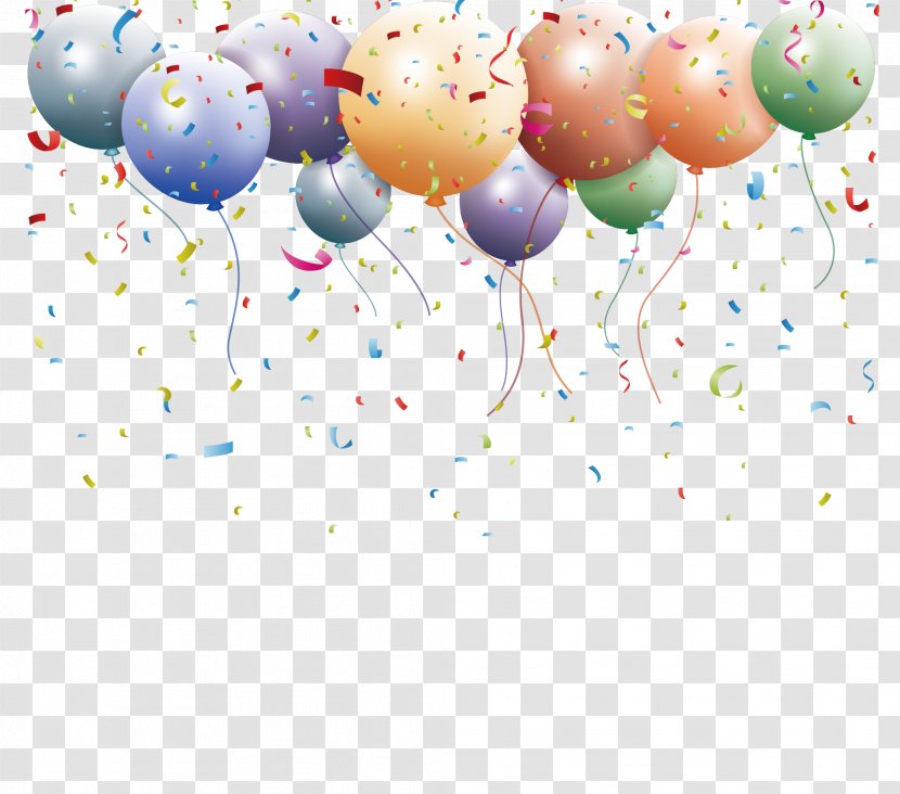 Birthday Cake Party Customs And Celebrations Balloon - Carte D Anniversaire - Festive Festivals Transparent PNG