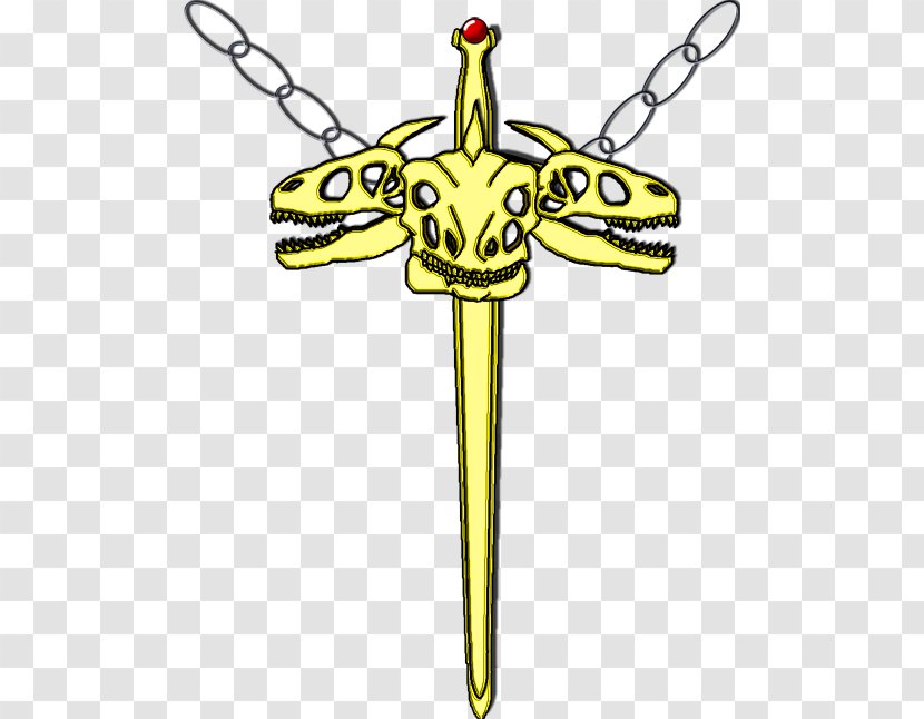 Body Jewellery Line Flower Weapon - Cross Transparent PNG