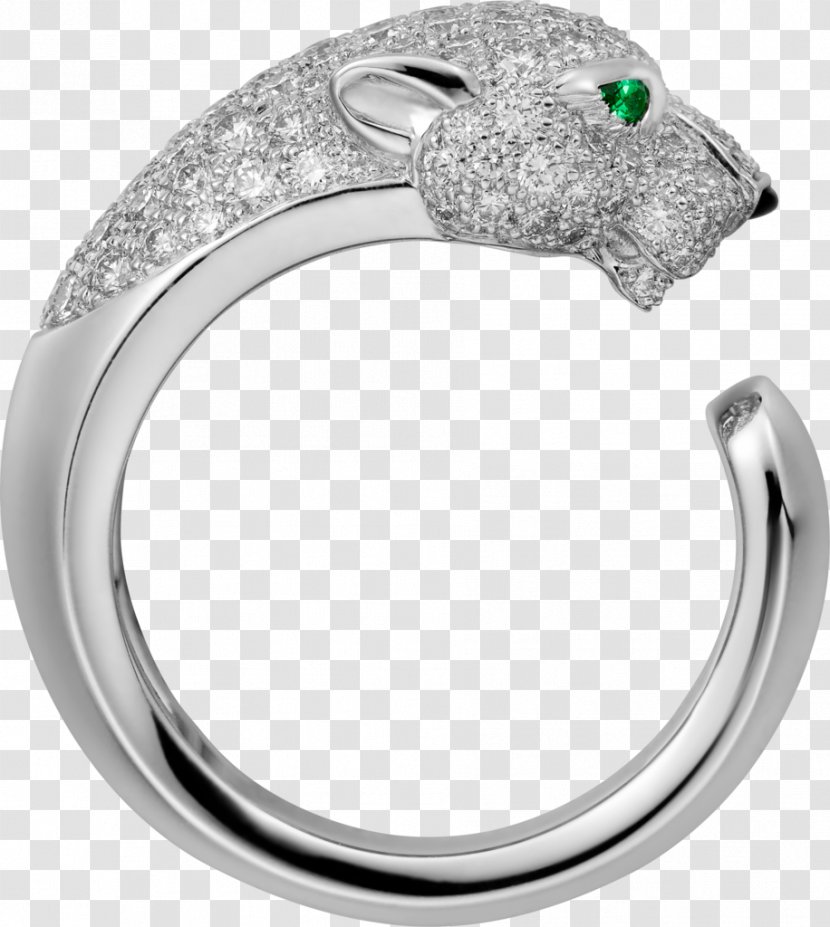 Ring Cartier Diamond Emerald Brilliant - Metal Transparent PNG