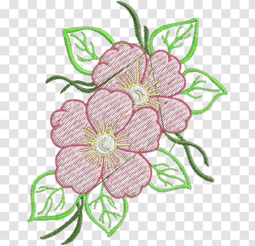 Floral Design Cut Flowers Rose Family - Herbaceous Plant - Bordado Badge Transparent PNG