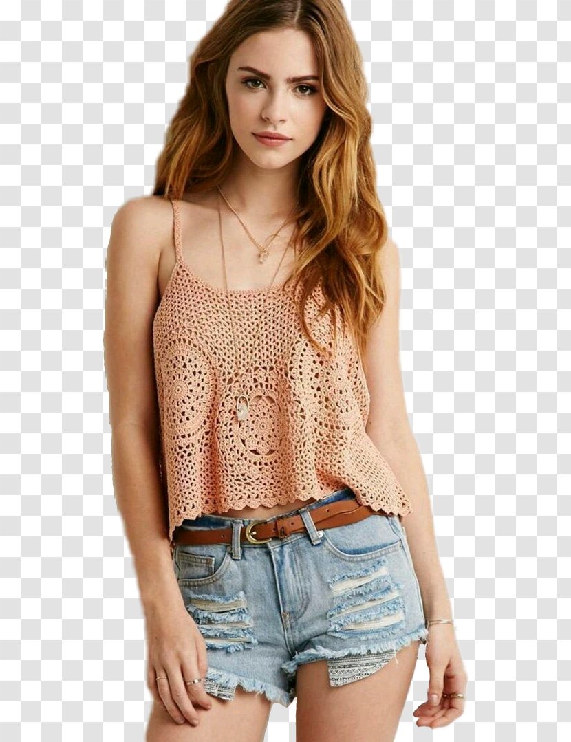 Clothing Pin Crochet Model Sweater - Flower - Fashion Drawing Transparent PNG