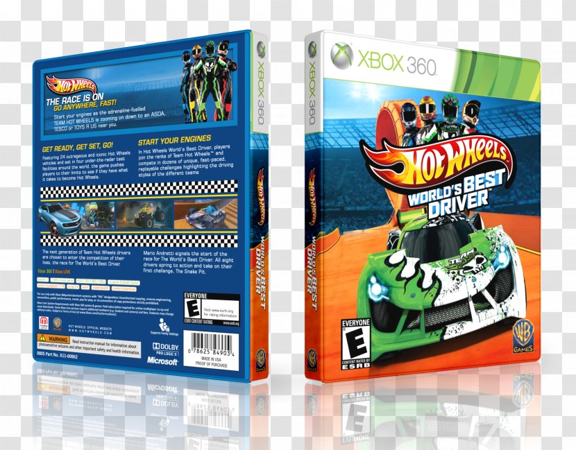 Hot Wheels: World's Best Driver Wheels Track Attack Cars 2 Xbox 360 PlayStation 3 - Advertising Transparent PNG