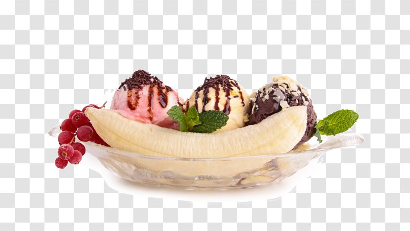 Banana Split Sundae Chocolate Ice Cream - Syrup - Splits Transparent PNG