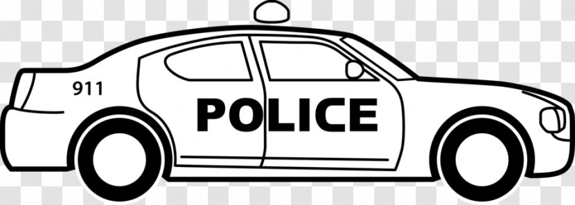 Police Car Clip Art Openclipart Black And White - Chase Transparent PNG