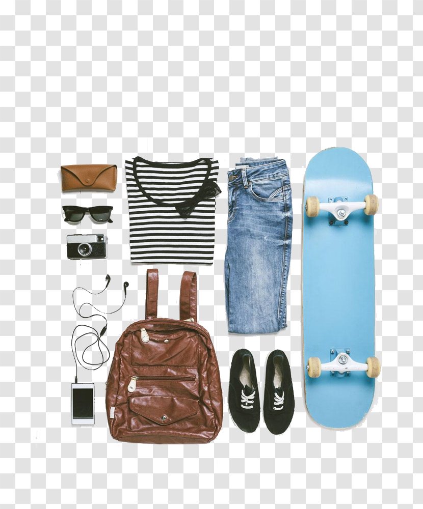 Stock Photography Photographer - Royaltyfree - Clothes Bag Headset Skateboard Free To Pull Transparent PNG