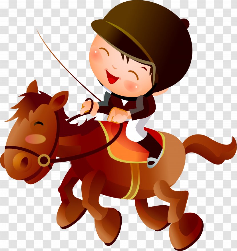 Horse Equestrian Drawing Cartoon - Silhouette - Riding Transparent PNG