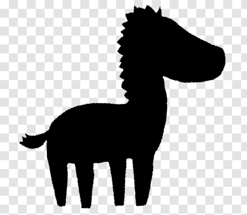 Mustang Black & White - M - Donkey Camel Pack Animal Transparent PNG