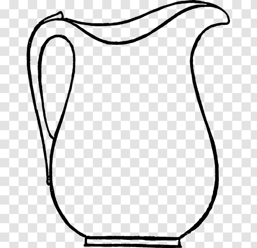 Coloring Book Jug Pitcher - Monochrome Photography - Vintage Fairy Transparent PNG