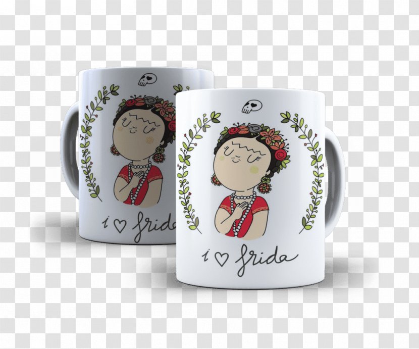 Mug Ceramic Mexicans Porcelain Caricature - Coffee Cup - FRIDA Transparent PNG