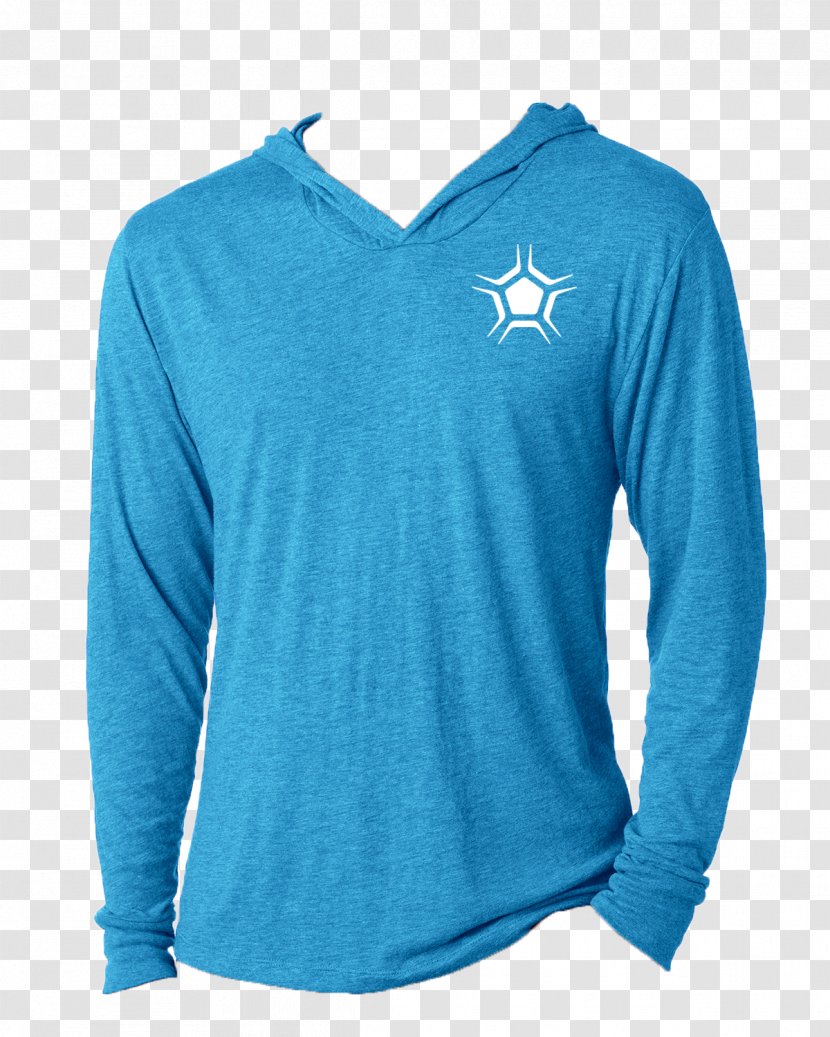 Sleeve Hoodie T-shirt Sweatshirt - Blue - Tshirt Transparent PNG