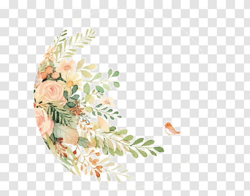 Download Computer File - Plant - Round Decorative Hand-painted Flower Edge Transparent PNG