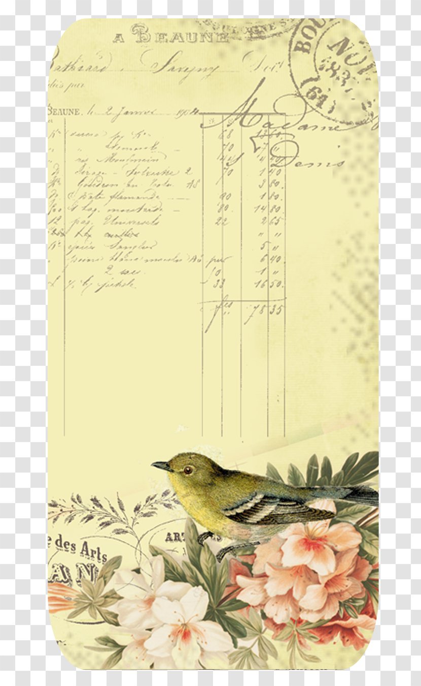 Paper Scrapbooking Bird Decoupage Clip Art - Yellow Transparent PNG