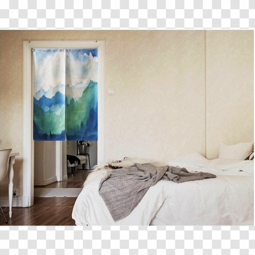Bed Sheets Frame Window Interior Design Services Curtain - Paint Transparent PNG