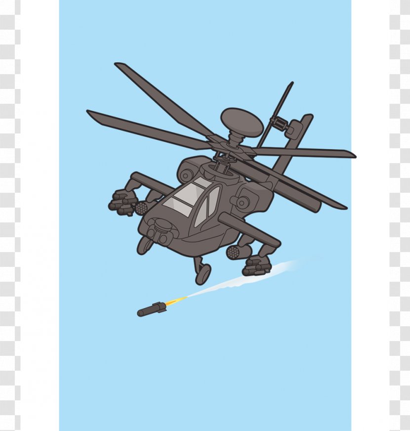 Military Helicopter Boeing AH-64 Apache Aircraft Rotor - Ah64 Transparent PNG