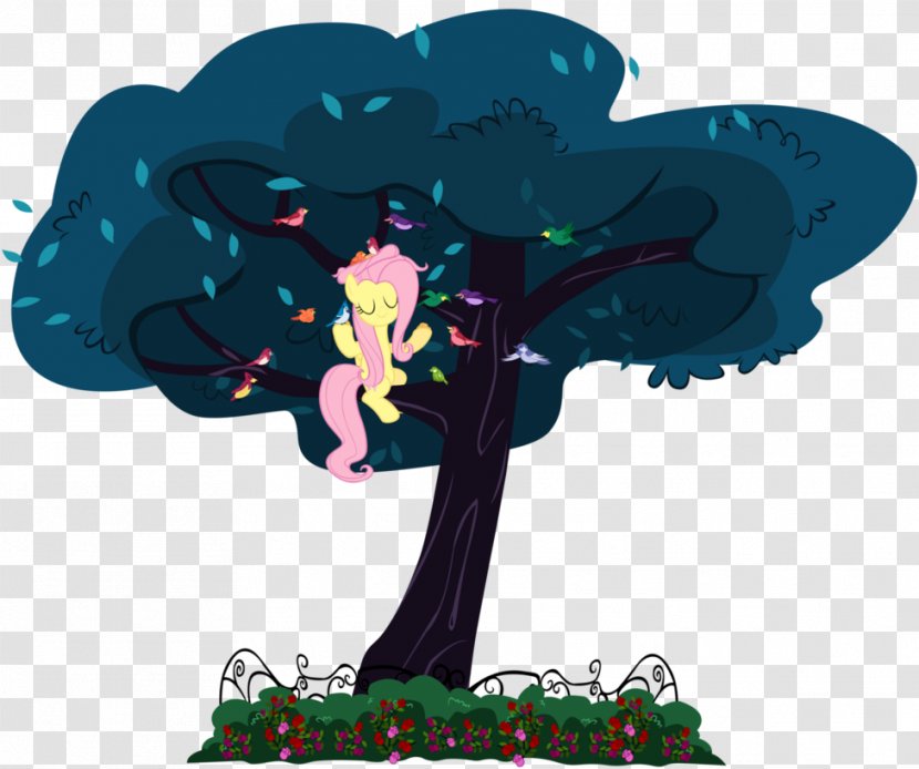 Fluttershy Rainbow Dash Rarity My Little Pony - Tree - Tyrant Vector Transparent PNG