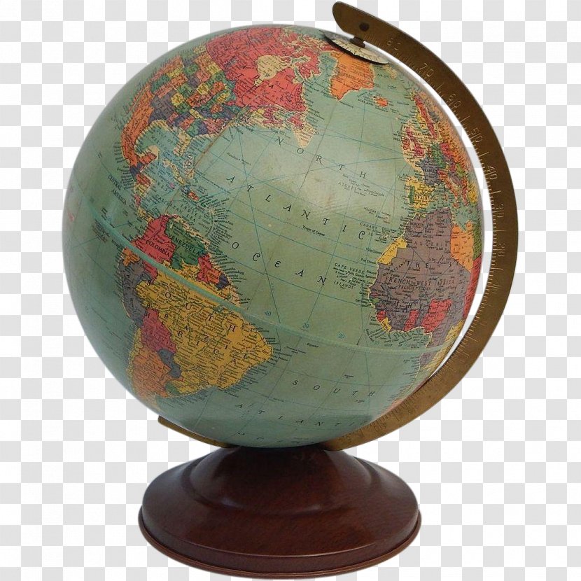Globe Replogle World Cartography Retro Style - Antique Transparent PNG