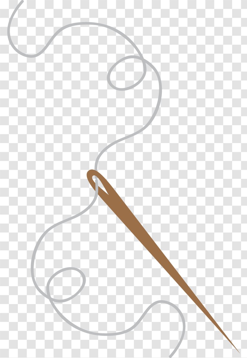 Sewing Needle Embroidery - White - Cartoon Transparent PNG