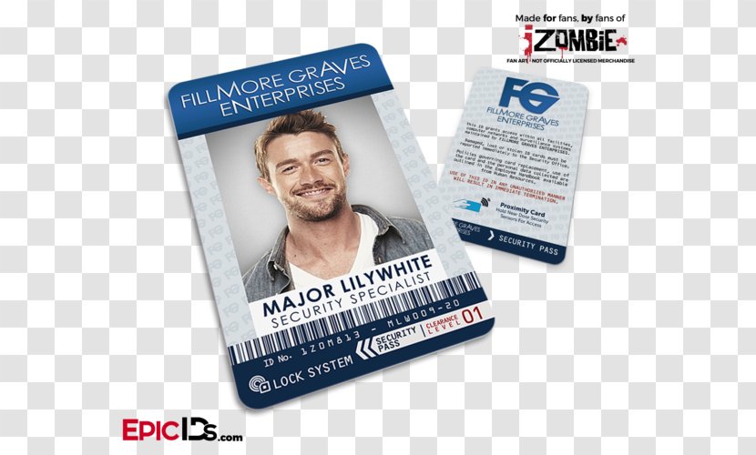 Major Lilywhite Clive Babineaux Identity Document PASS ID Cosplay - Television Show - Fillmore Transparent PNG