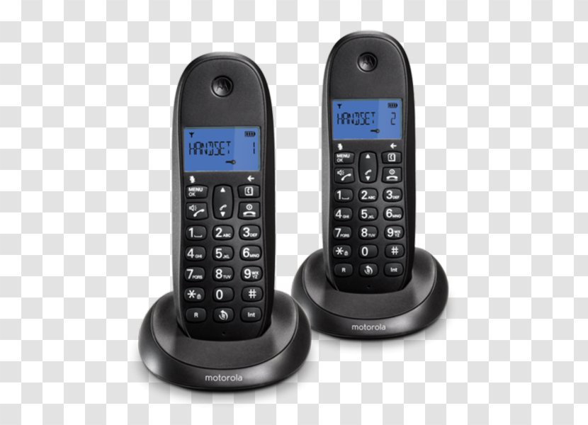 Cordless Telephone Digital Enhanced Telecommunications Wireless Phone Motorola C1001 Dect C1002lb Lite Duo Plus - Multimedia - Lenovo Transparent PNG