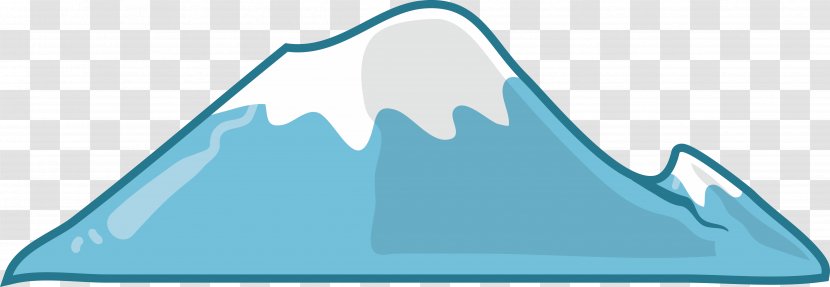 Snow Mountain Cartoon Drawing - Blue Top Transparent PNG