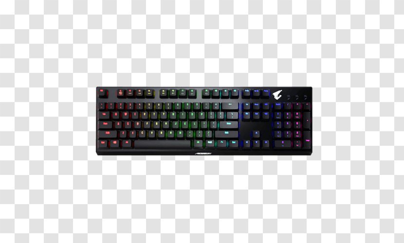 Computer Keyboard AORUS Electrical Switches Gigabyte Technology Gaming Keypad - Space Bar - Mouse Transparent PNG
