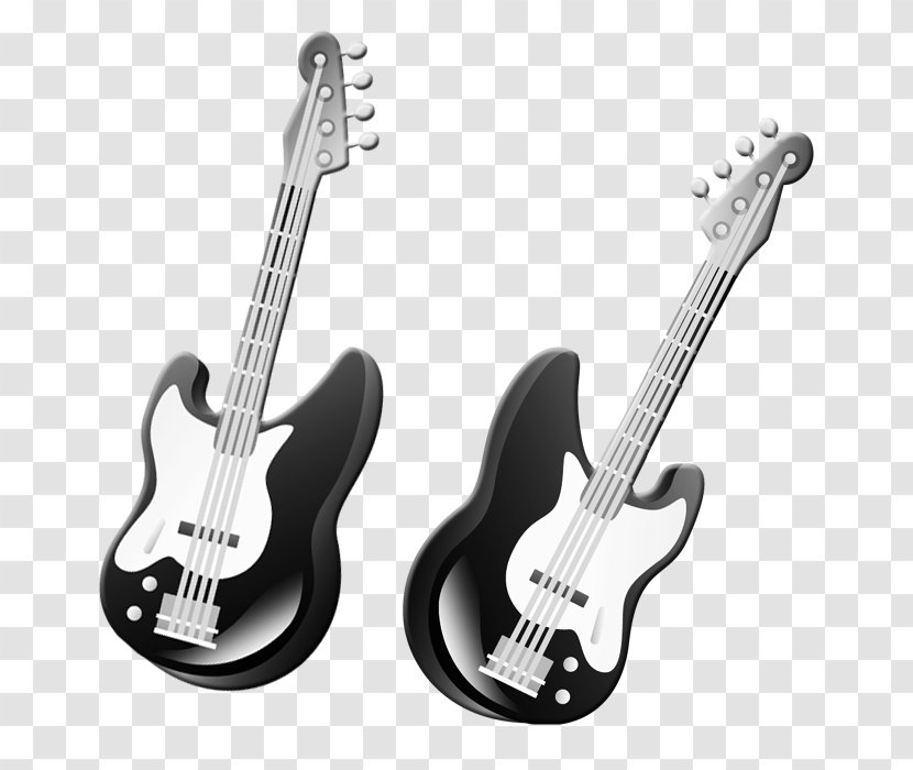 Ukulele Bass Guitar Electric - Silhouette Transparent PNG