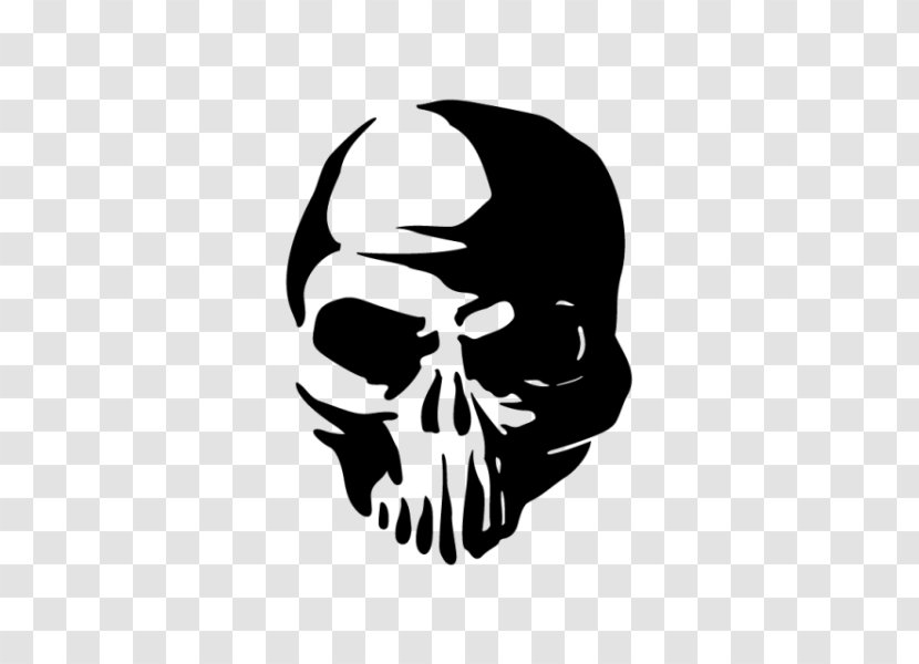 Wall Decal Sticker Human Skull Symbolism Adhesive Tape - Monochrome Transparent PNG