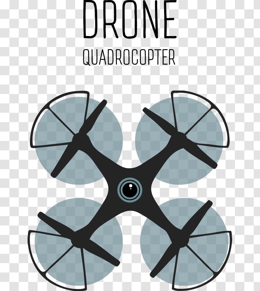 Unmanned Aerial Vehicle Logo Quadcopter Aircraft DJI - Text - Vector Drones Transparent PNG