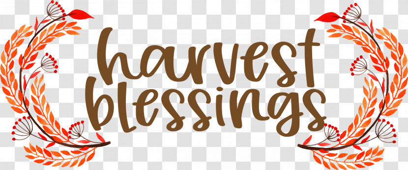 Harvest Blessings Thanksgiving Autumn Transparent PNG