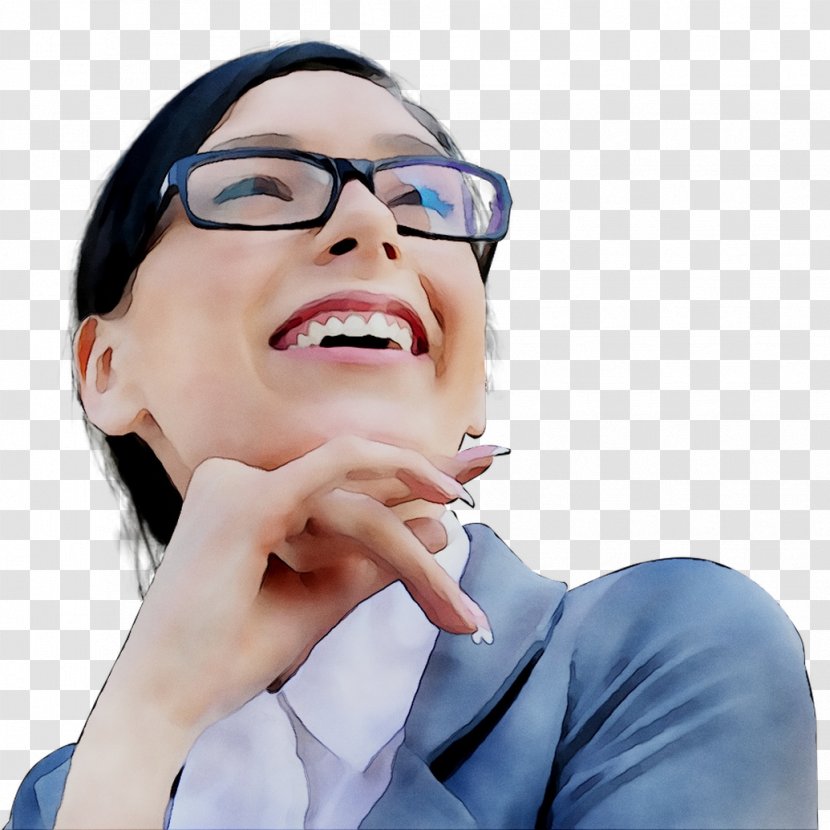 Glasses Job Hunting Woman Examination - Chin - Eyewear Transparent PNG