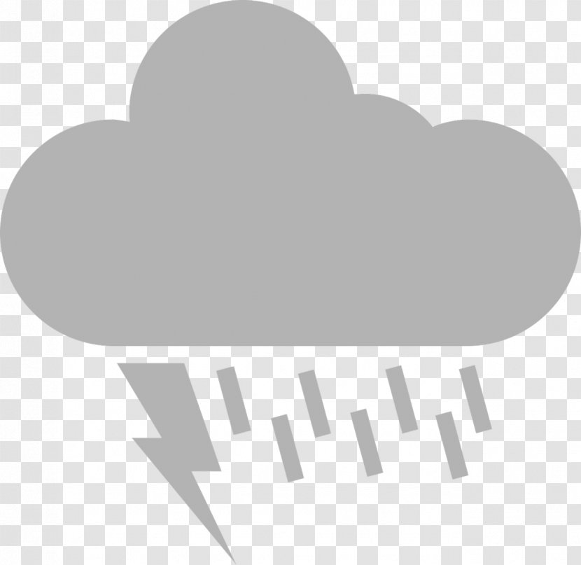 Cloud Thunderstorm Rain Lightning - Heart Transparent PNG