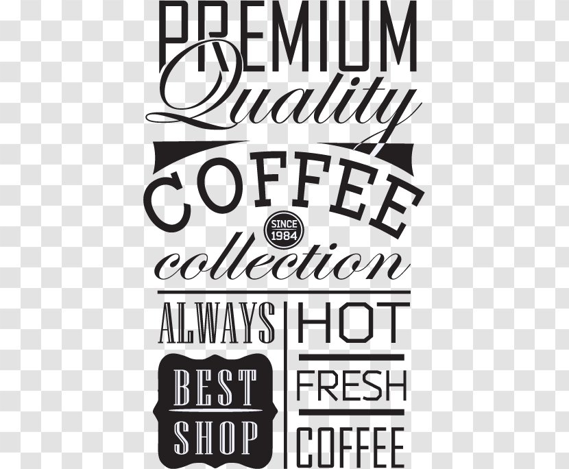 Coffee Typography Element - Text - Vector Menu Directory Transparent PNG