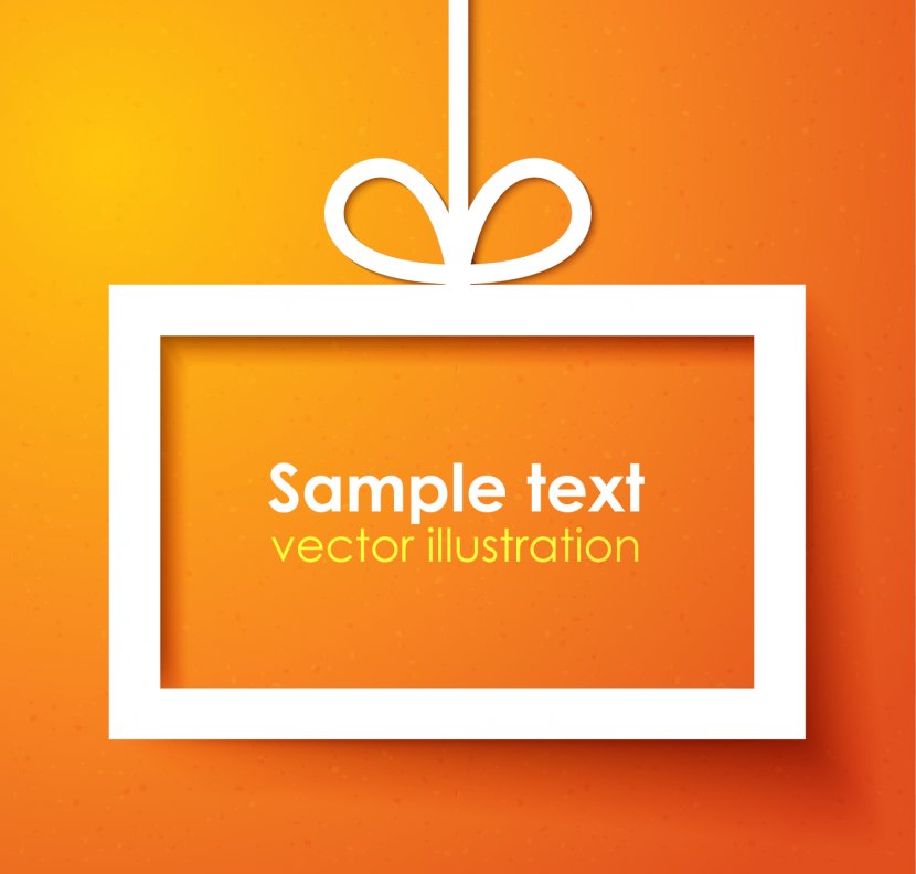 Christmas Card Gift Illustration - Orange - Box Transparent PNG