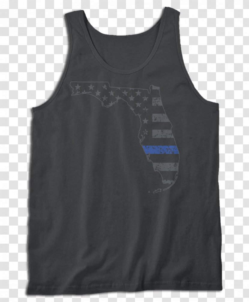 T-shirt Gilets Sleeveless Shirt Clothing - White - Thin Blue Line Transparent PNG