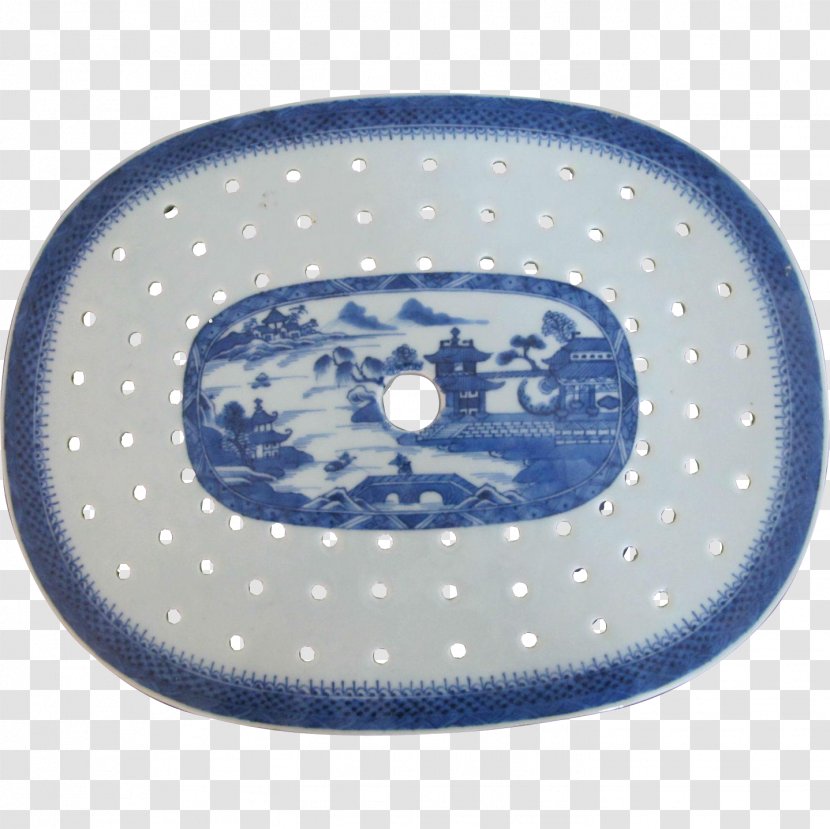 Tableware Platter Plate Cobalt Blue And White Pottery - Porcelain Transparent PNG