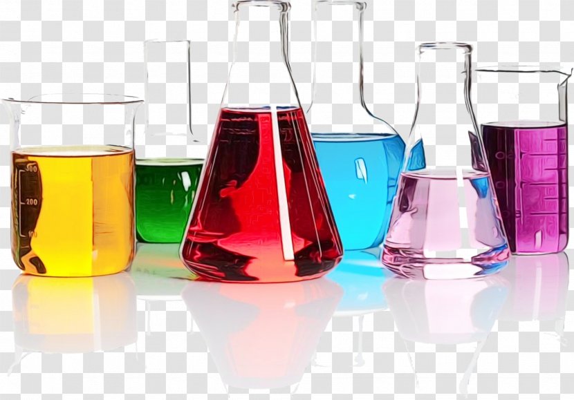 Laboratory Flask Chemistry Liquid Solution Food Coloring - Paint - Beaker Equipment Transparent PNG