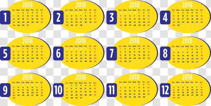 Calendar Clip Art 0 Image - Text - 2018 Hd Transparent PNG