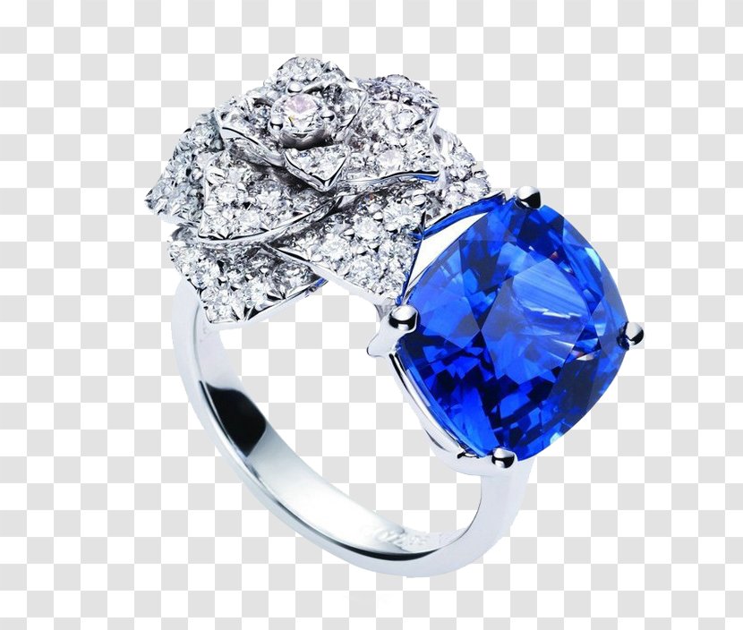 Earring Piaget SA Jewellery Gemstone Diamond - Fashion Accessory - Sapphire Rose Ring Transparent PNG