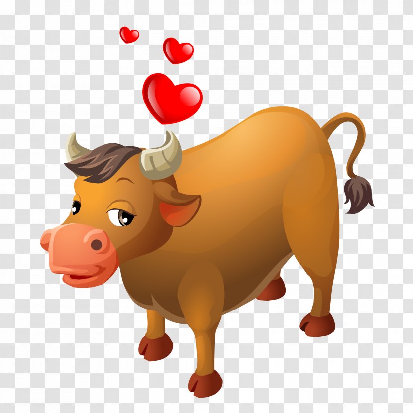 Cattle Computer File - Designer - Hand-painted Cow Ogle Transparent PNG