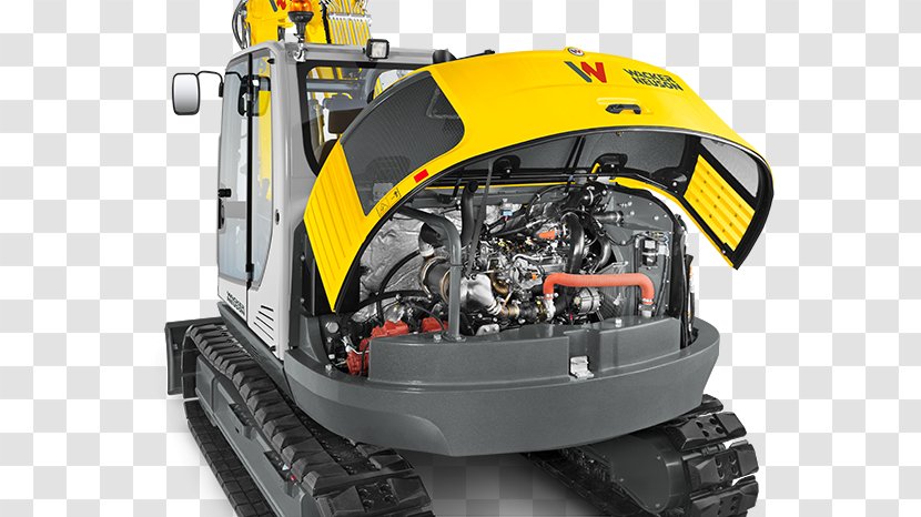 Compact Excavator Machine Bagr Na Kolovém Podvozku Wacker Neuson - Automotive Wheel System Transparent PNG