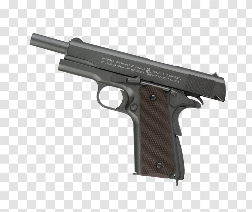 Trigger Firearm M1911 Pistol Airsoft Guns - Handgun Transparent PNG