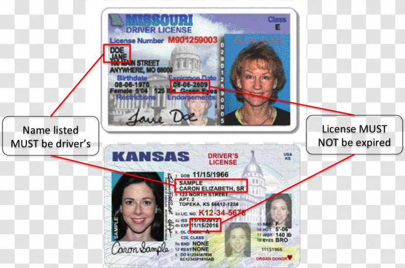 Driver's License Kansas Identity Document Forgery Transparent PNG