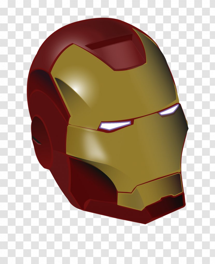Iron Man Helmet Drawing Mask - Headgear - Ironman Transparent PNG
