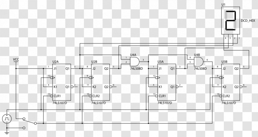 Counter Circuit Diagram Finite-state Machine Electronic State - Frame - Digital Board Transparent PNG
