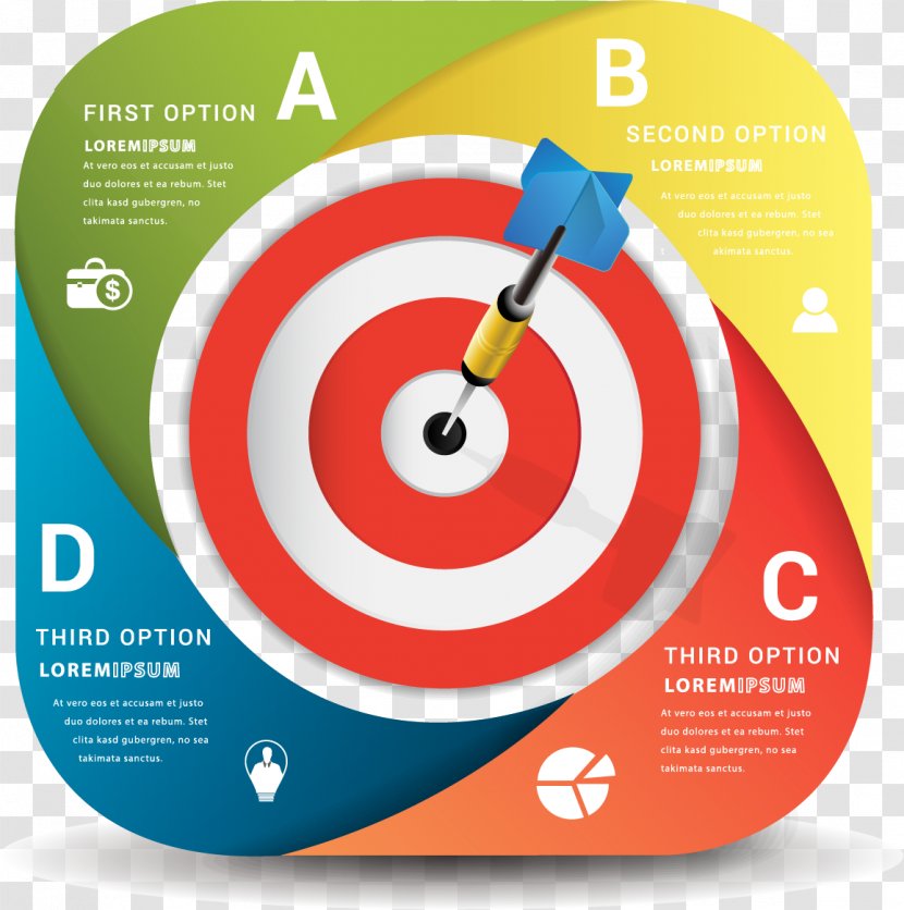 Infographic Diagram Icon - Bullseye - Darts Target Step Transparent PNG