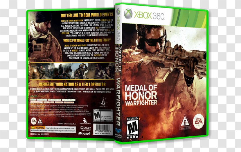Xbox 360 Medal Of Honor: Warfighter PC Game - Pc Transparent PNG