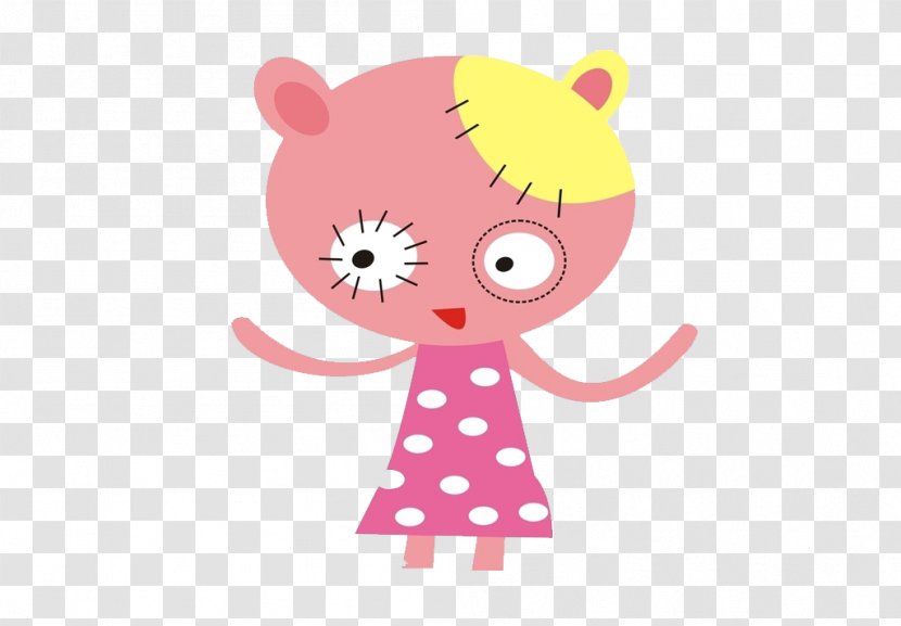 Cartoon Doll - Watercolor - Cute Transparent PNG