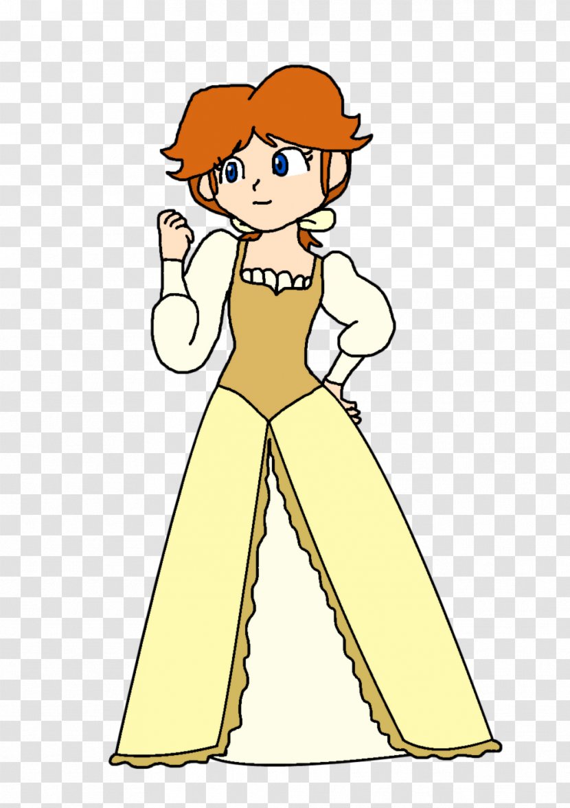 Daisy Duck Female Cartoon - Watercolor - Yellow Dress Transparent PNG