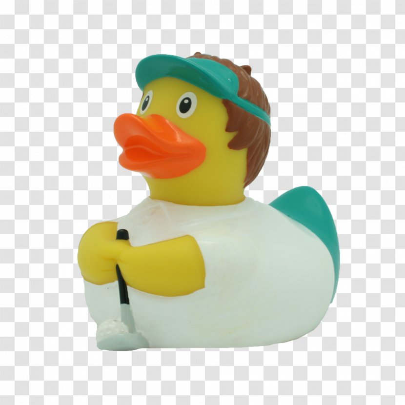Rubber Duck Golfer Toy Transparent PNG