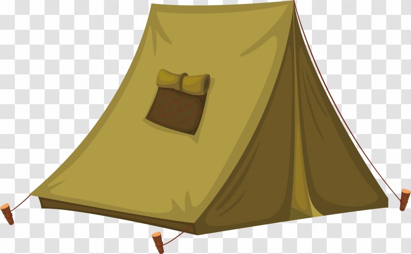 Tent T-shirt - Caravan Park - Army Green Field Transparent PNG